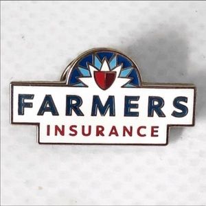 Farmers Insurance Enamel & Metal Logo Pin NWOT